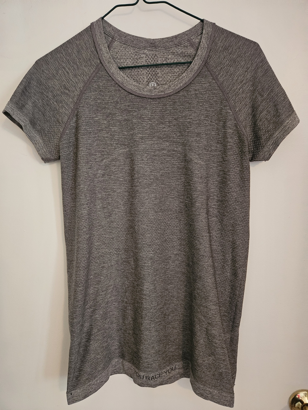 lululemon athletica Heather Gray Short Sleeve Athletic Tee